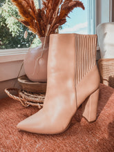 Load image into Gallery viewer, Tan Patent Bootie
